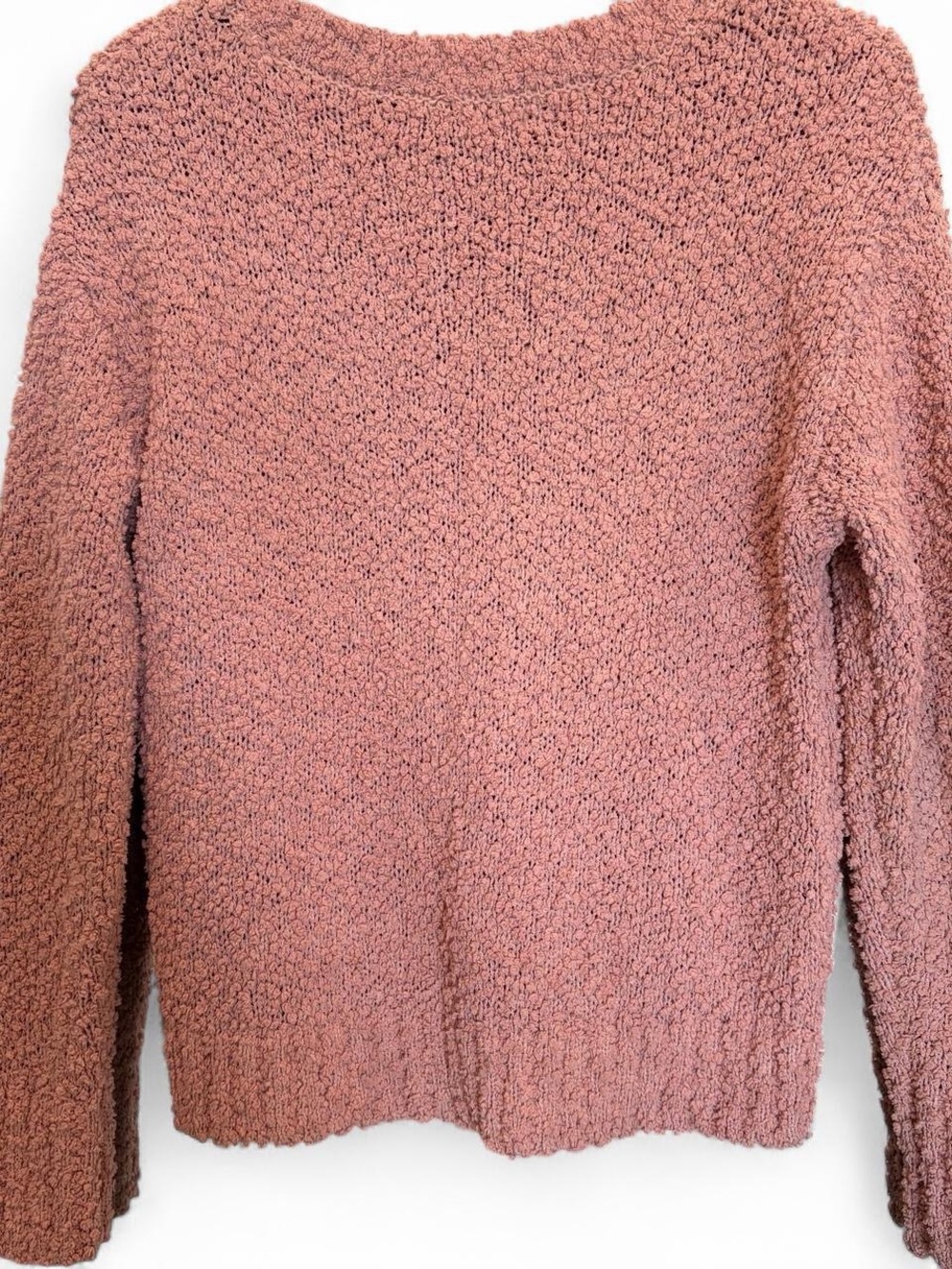 Social Standard by Sanctuary mauve pink  popcorn-knit crewneck sweater sm - Picture 3 of 5